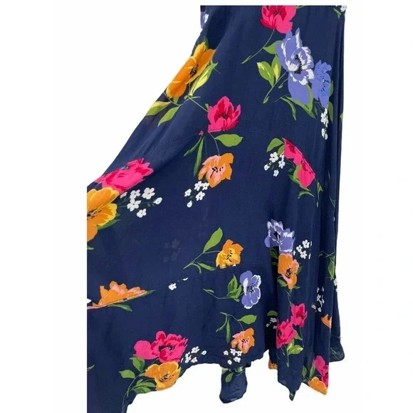 Anthropologie Maeve Vivienne blue Maxi Dress Size 2 Floral Smocked Back - Picture 5 of 12